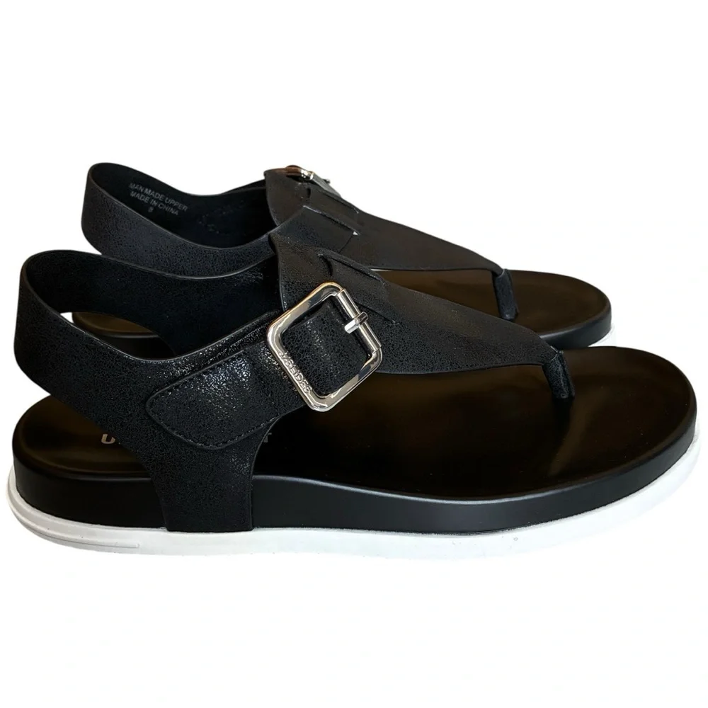 Urban Sport By J Slides Black Metallic Luxe Freya Size 8